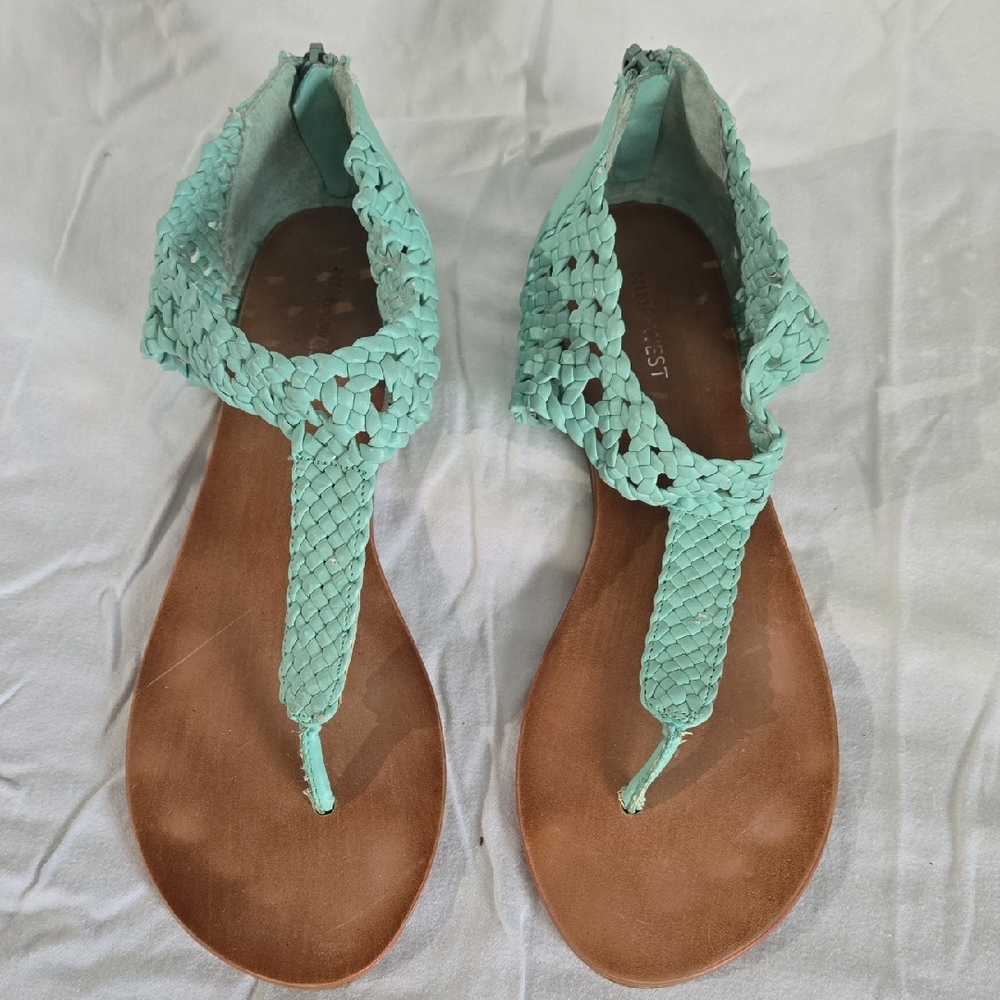 Nine West Aqua Braided Sandals